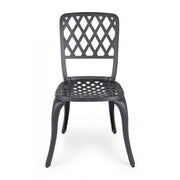 Anthracite aluminum chair external cm 44 x 46 x 89h