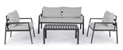 Anthracite garden lounge with removable cushions