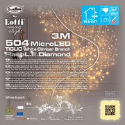 CLIMBER LIME BRANCH White 504 MicroLED FlashLED 4m+300cm Christmas Lights