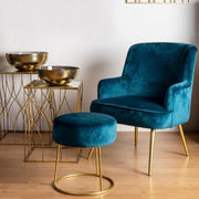 Clelia deep armchair with velvet effect