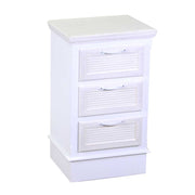 Liverpool wooden cabinet 3 white drawers cm37x30h64