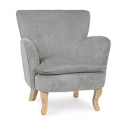 Light gray armchair in vintage style fabric