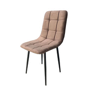 Dani upholstered chair in brown checked velvet
