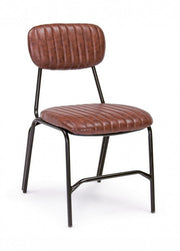 Vintage dark orange Debbie chair in eco-leather