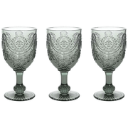 Set of 3 Savoia glasses 320 cc in gray glass