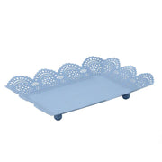 Blue metal tray cm25x17h4