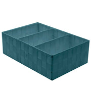 Rectangular water green polyester drawer 3 compartments cm31x21h10