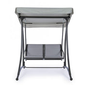 Two-seater steel rocking chair Anthracite GRELY 145x120x h185 cm