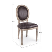 MATHILDE classic style chair in coated wood 96h cm