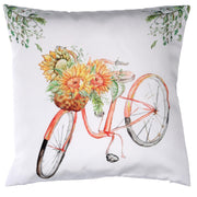 Fabric cushion with white bicycle cm43x43