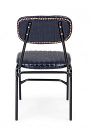 Vintage blue Debbie chair in eco-leather
