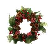 Round red plastic crown cm ø37