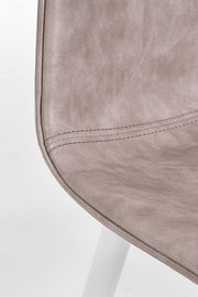 Kyra beige faux leather vintage chair