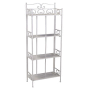 New jessica metal shelf 4 floors white brush cm47x23,5h120