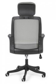 Office chair with gray fabric armrests