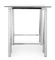 Alchimia Chrome modern desk with glass top 140x70x76h cm
