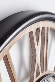 Ticking wooden wall clock diameter 70 cm height 5