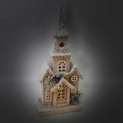 Wooden house with natural led cm22x10h47
