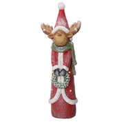 Red led resin reindeer cm22,5x16h65,5