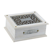 Rectangular elettra wooden box cm24x20h10