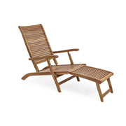 Classic style reclining armchair with wooden armrests