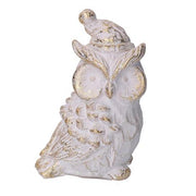 White resin owl cm13x9,7h20