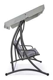 Three-seater steel rocking chair Anthracite GRELY 190x120x h185 cm