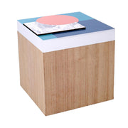 Square wooden box 16x16h16 cm