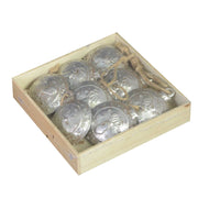 Silver metal sphere 8pcs pack cm12x12h3