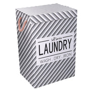 Gray laundry basket with lid cm40x30h60
