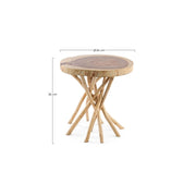 Wooden Coffee Table Cm. 56 x 56
