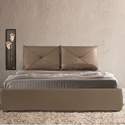 Double bed with container ARMONIA Tortora 188x223x h109 cm
