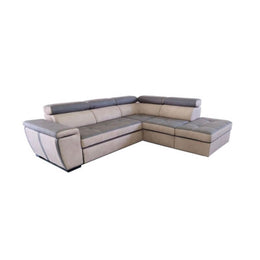 Kutri peninsula sofa bed and two-tone elephant and light gray container