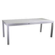 Extendable white aluminum garden table 90 x 210-280 x h 73 cm