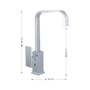 Chrome finish kitchen mixer tap h. 28x24 cm