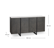 Stylish 4-Door Sideboard 160 x 40 x 85 cm