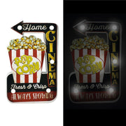 Popcorn metal sign w/led cm25x40,5x5
