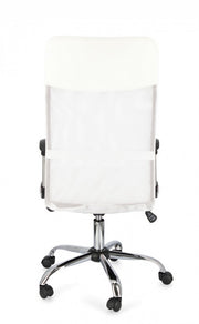 Dakar white eco-leather office armchair