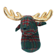 Green reindeer fabric doorstop cm25x21h34