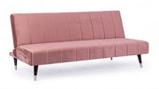 Three seater pink reclining sofa bed