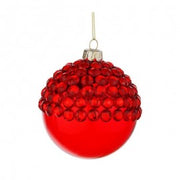 Red glass Christmas ball JEWEL 8 cm Christmas ball