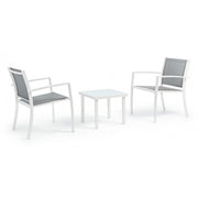 3-piece garden living room set in white Auri metal