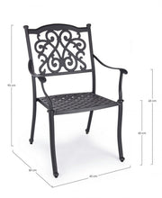 Iron garden chair C-BR Ivrea Anthracite