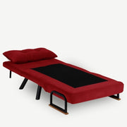 Sando folding armchair bed in Red fabric 60x78xh.78 cm
