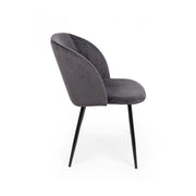 Crown velvet gray chair
