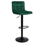 Dark Green Adjustable Stool with Matte Black Legs