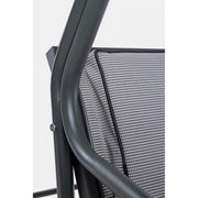 Two-seater steel rocking chair Anthracite GRELY 145x120x h185 cm