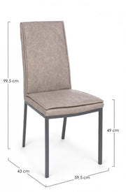 4x Sofie Pu Clay Chair