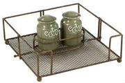 Napkin holder + salt&pepper we-3343 cm.22 x 21 h 10