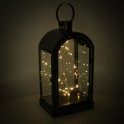 Black metal led lantern cm20,2x15,2h38,5-46